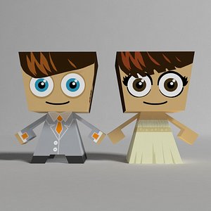 3ds max paper wedding toys