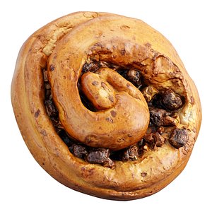 Cinnamon Raisin Roll Vol 04 Photogrammetry 3D Food Asset model