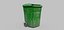 Green Parisian Trash Bin