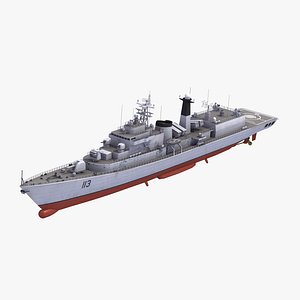 3d type052 luhu class destroyer model