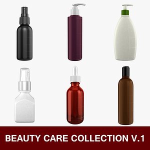3D products beauty care bottle model