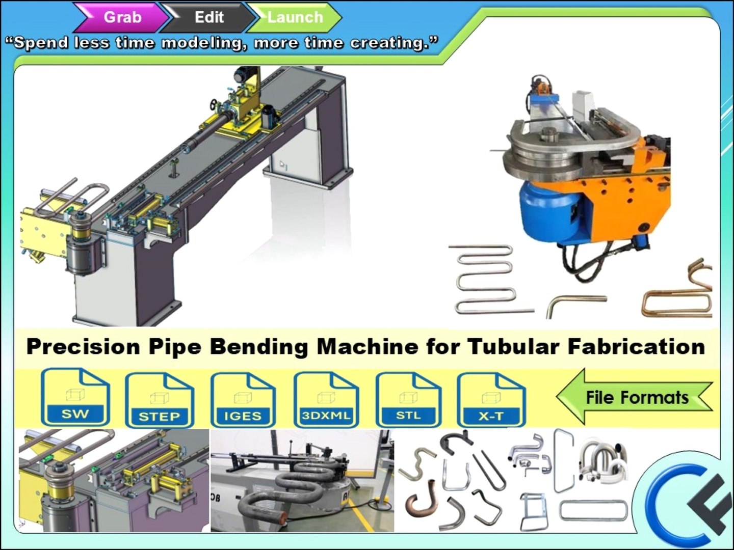 3D Model Numerical Control Pipe Bending Machine For Precision Tubular ...