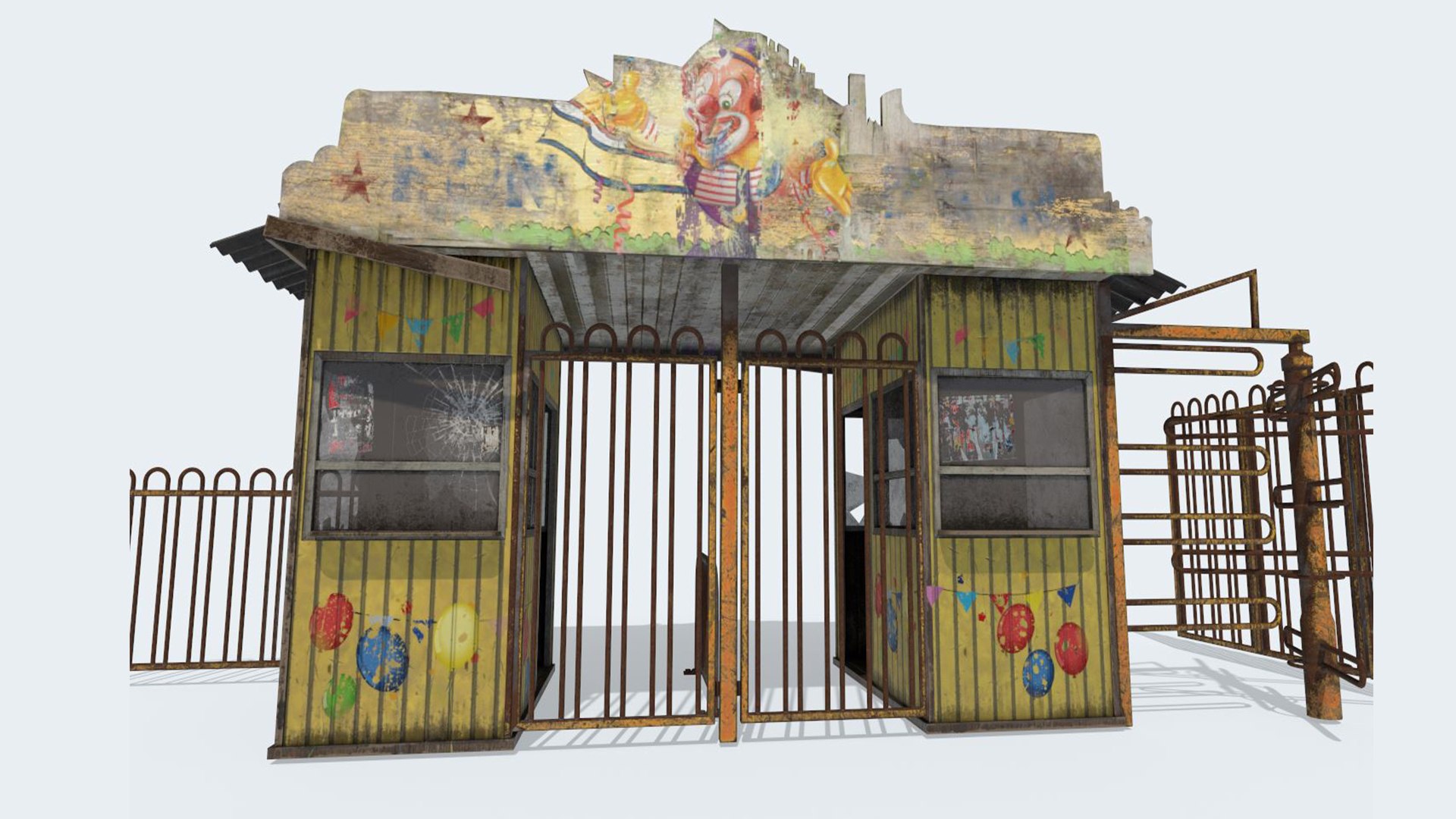 Abandoned Amusement Park Entrance and Ticketbooth 3D model https://p.turbosquid.com/ts-thumb/sg/dIhu5K/eh/r4/jpg/1689805666/1920x1080/fit_q87/4645d1b4fb99d68fa2bf60a6f3ff3ed3f7db9209/r4.jpg