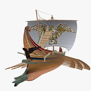 Roman Trireme Battle Ship