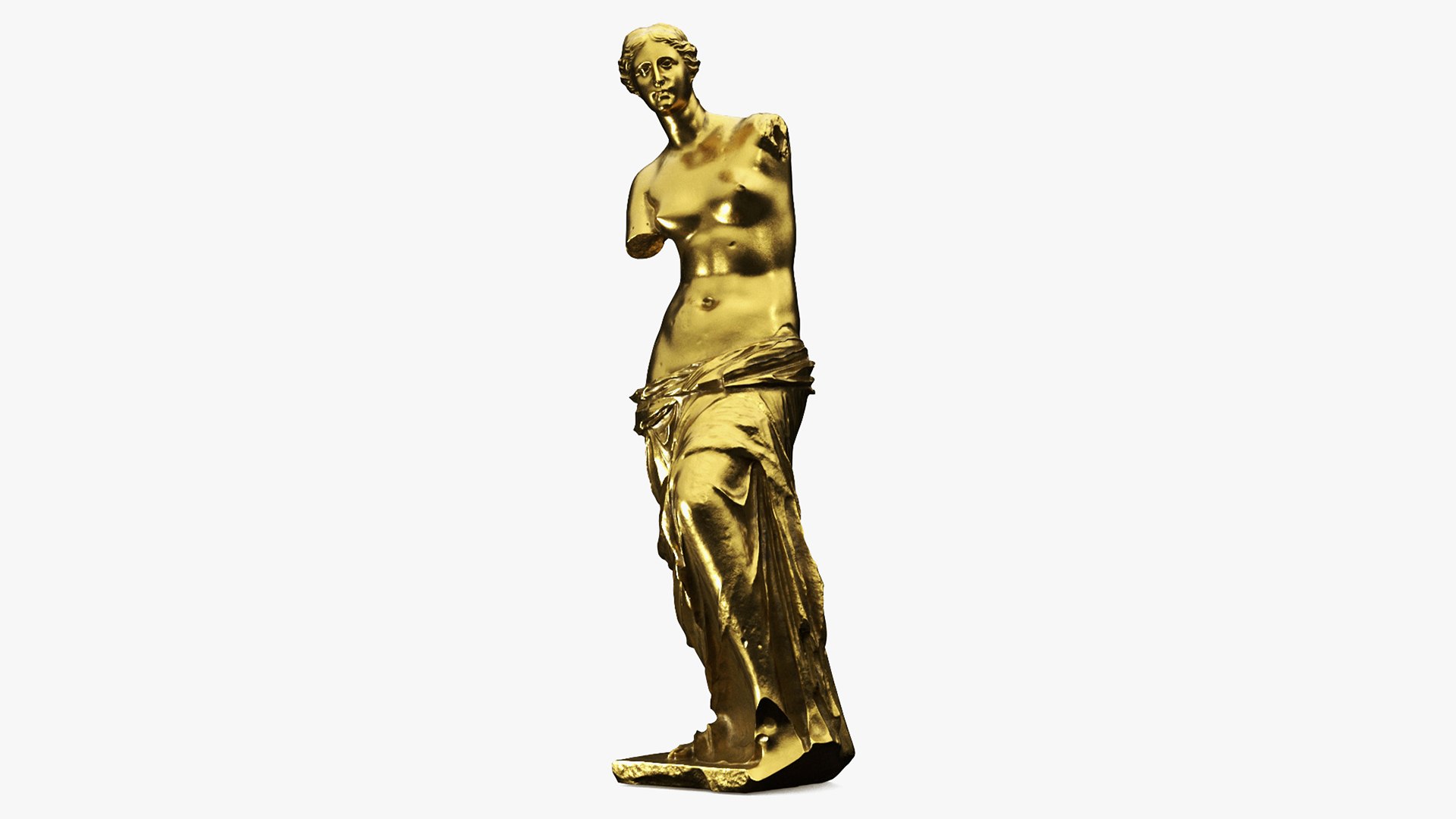 Statue of Venus de Milo Gilded 3D model preview