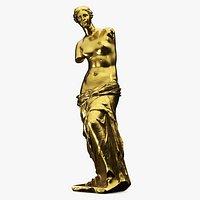 Statue of Venus de Milo Gilded