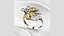 Anillo de lujo con forma de flor de oro mezclado con diamantes de 3 mm