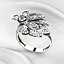Anillo de lujo con forma de flor de oro mezclado con diamantes de 3 mm