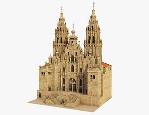 Facade of Obradoiro Santiago de Compostela Cathedral