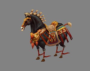 Cartoon Mount - Ancient War Horse model