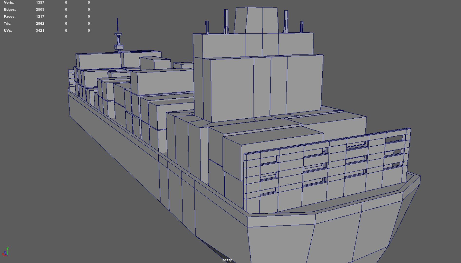 Low Poly Cargo Ship 01 3D Model - TurboSquid 2255067