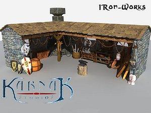 3d medieval iron-works realistic model