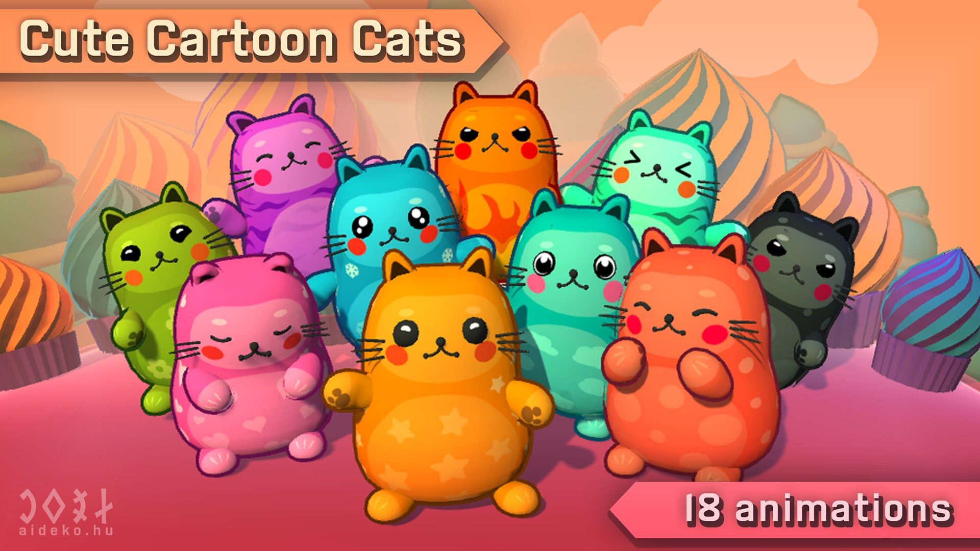 Cute Cartoon Cats 3D https://p.turbosquid.com/ts-thumb/sg/rIzbP0/74/cutecartooncat3dchubbykawaiiunityproduct1/png/1641389332/1920x1080/fit_q87/0c3e9c567377d9fdcb5e16ec83bd42fc02848fbb/cutecartooncat3dchubbykawaiiunityproduct1.jpg