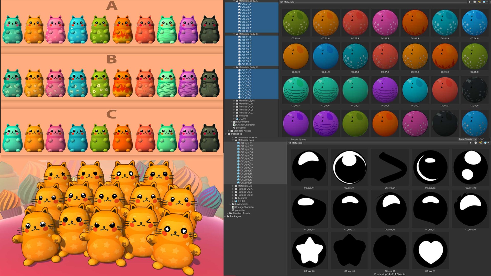 Cute Cartoon Cats 3D https://p.turbosquid.com/ts-thumb/sg/rIzbP0/h9/cutecartooncat3dchubbykawaiiunityproduct4/png/1641389332/1920x1080/fit_q87/2b7ec3adacca6938e6c119ba4987c9b26b5f3a44/cutecartooncat3dchubbykawaiiunityproduct4.jpg