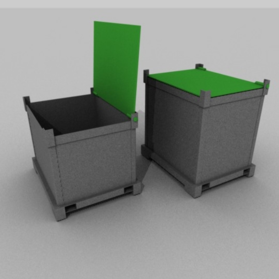 small containers 3d model