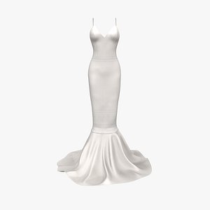 Mermaid Wedding Dress 3D model