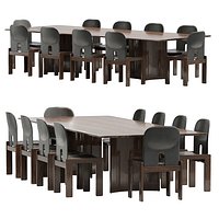Crevasse Table And Tobia Scarpa Chair