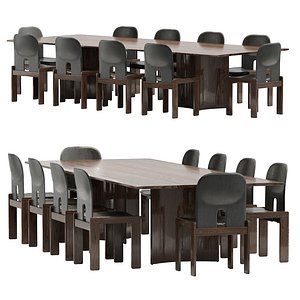Crevasse Table And Tobia Scarpa Chair