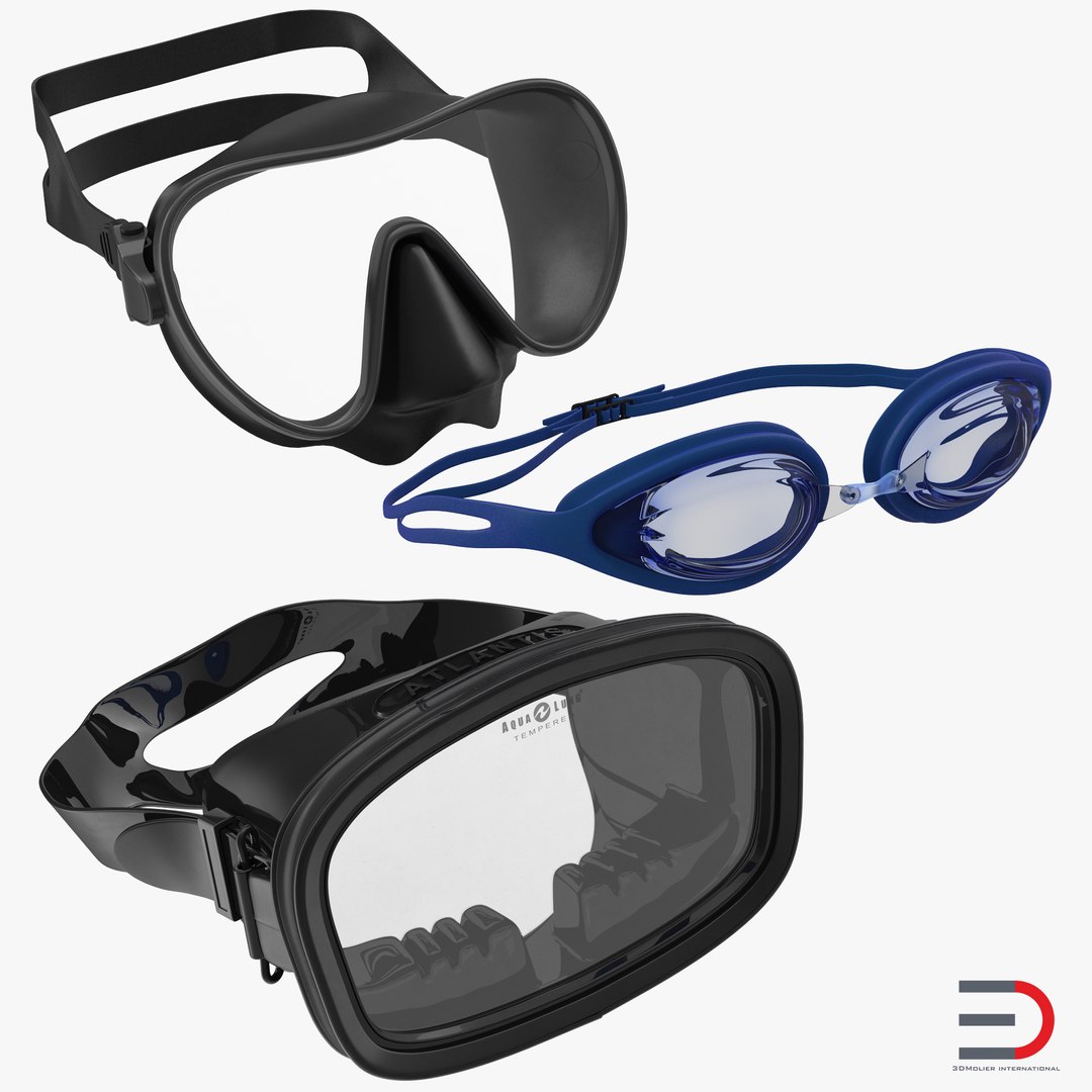 Scuba Masks 3D Models Collection 2 3D model preview