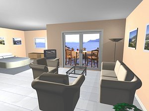 hotel suite 3d model