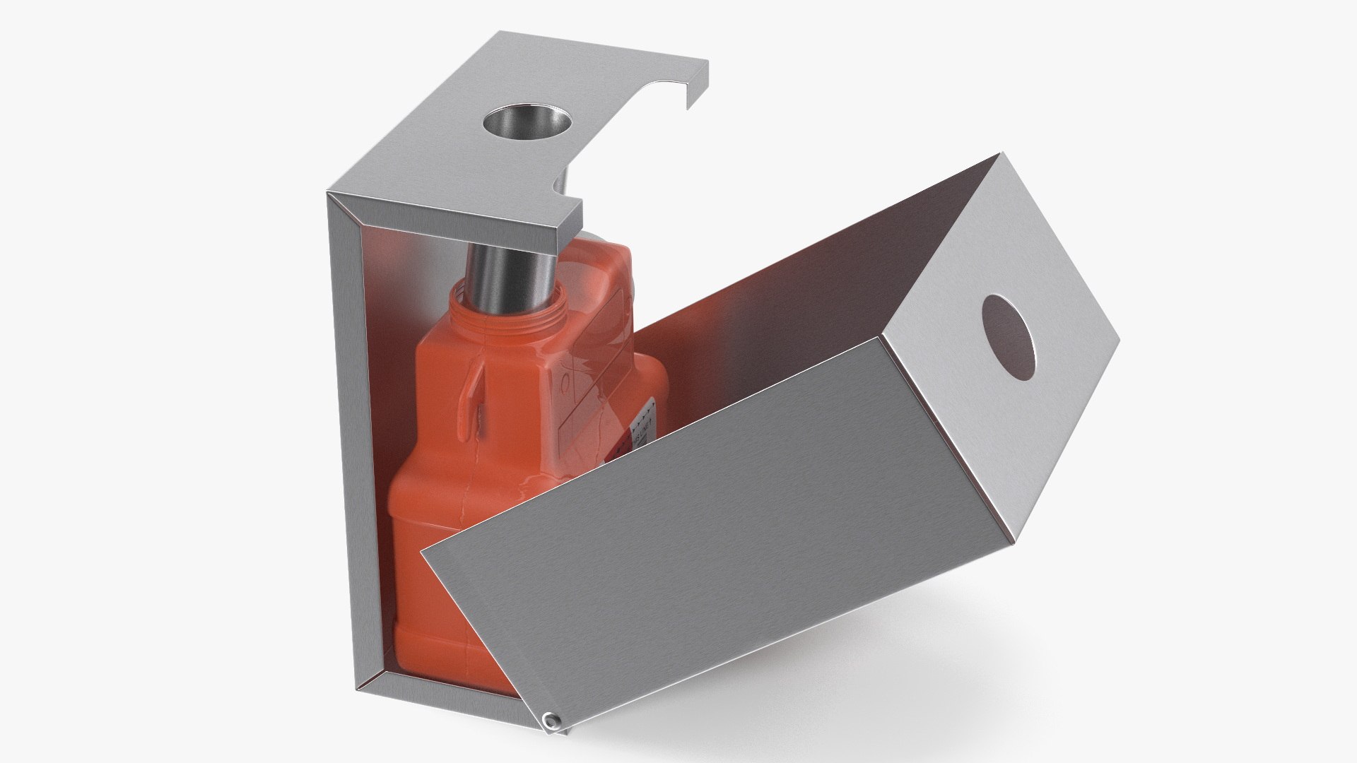 Sharps Container in Cabinet Post Medical 3D model preview