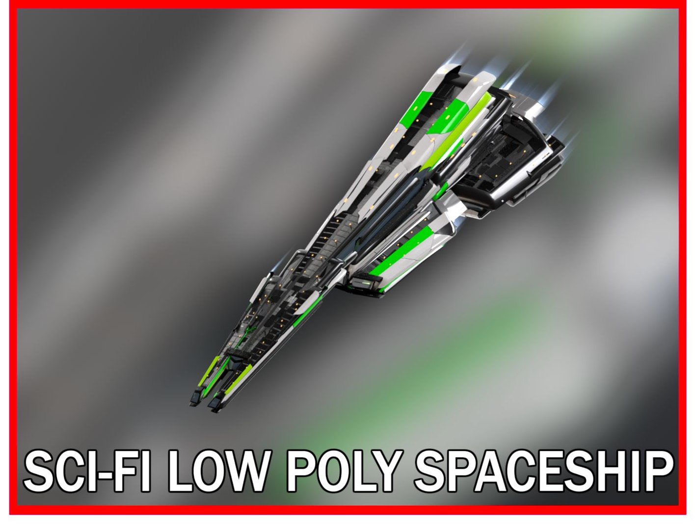 3D Lowpoly Sci Fi Spaceship Space Craft Air Vehicle 41 - TurboSquid 1842507