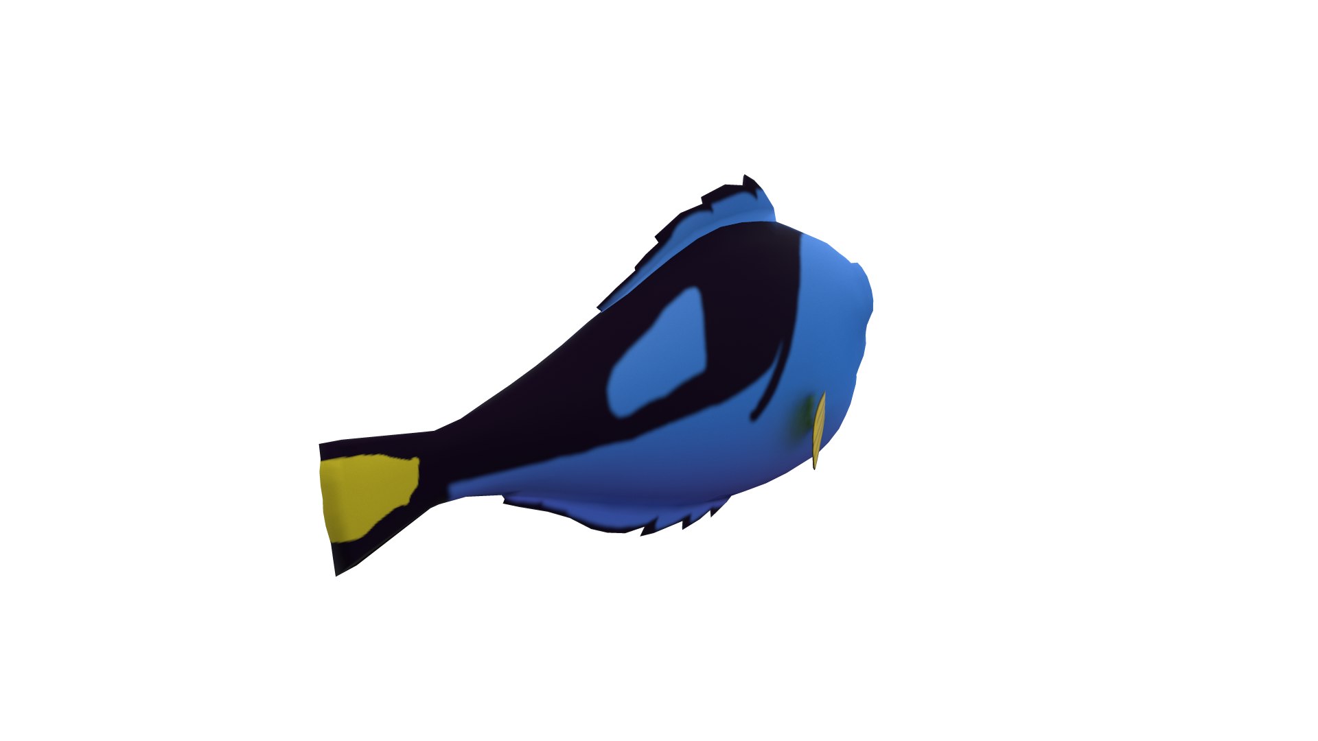 3D Blue Tang Fish Toon - TurboSquid 1586033