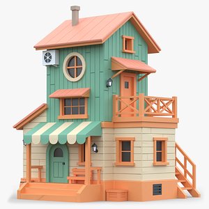 3D Custom Wooden House B