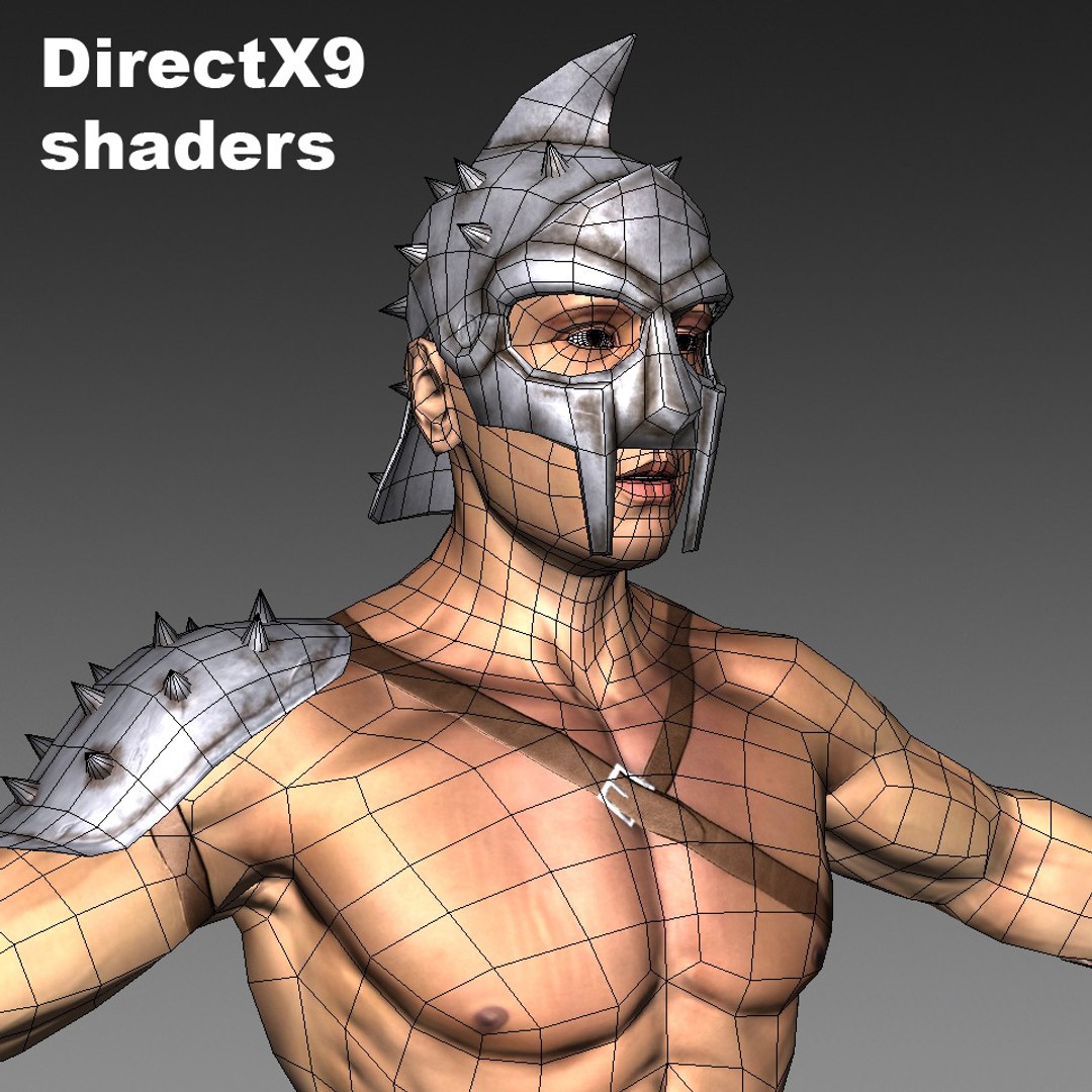 3d model gladiator t-pose