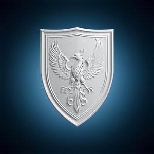 Phoenix Crest Frame 3D Print Model