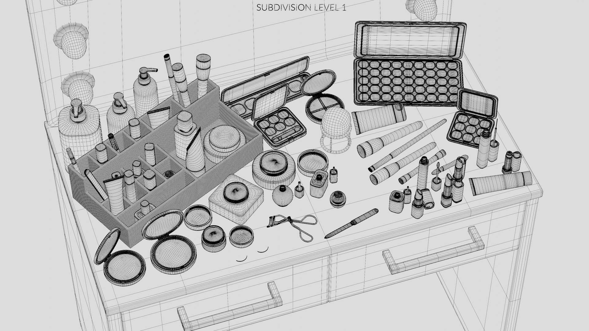 3D Cosmetics on Table model https://p.turbosquid.com/ts-thumb/sh/IODRMT/aX/cosmeticsontablew5/png/1645096916/1920x1080/fit_q87/2b862b551f2009688c2d906b0ffde161732b52f3/cosmeticsontablew5.jpg