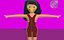 free low poly woman in dress 39