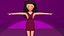 free low poly woman in dress 39