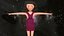 free low poly woman in dress 39