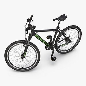 Mountain Bike Black Rigged 3D Model