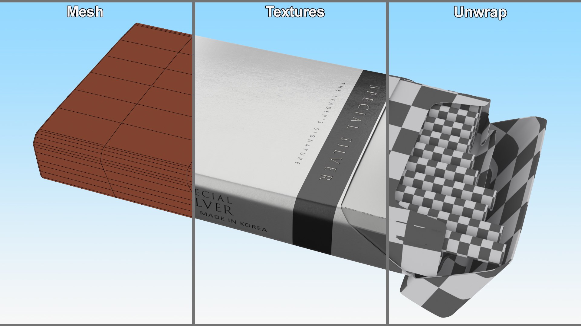 Open Pack Of Cigarettes Super Slim Silver 3D Model - TurboSquid 2281789
