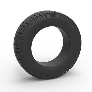 Semi truck tire 6 Scale 1 to 25