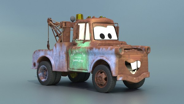 3d model pixars cars tow mater