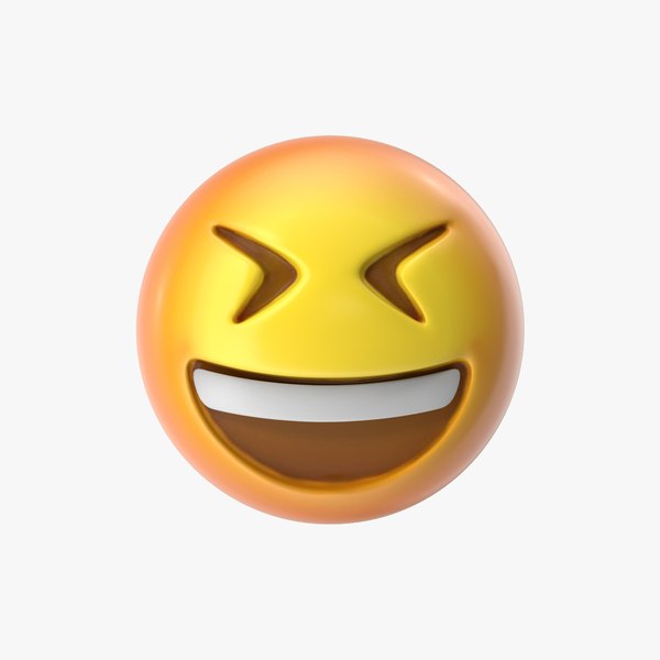 emoji 8 grinning squinting 3D model
