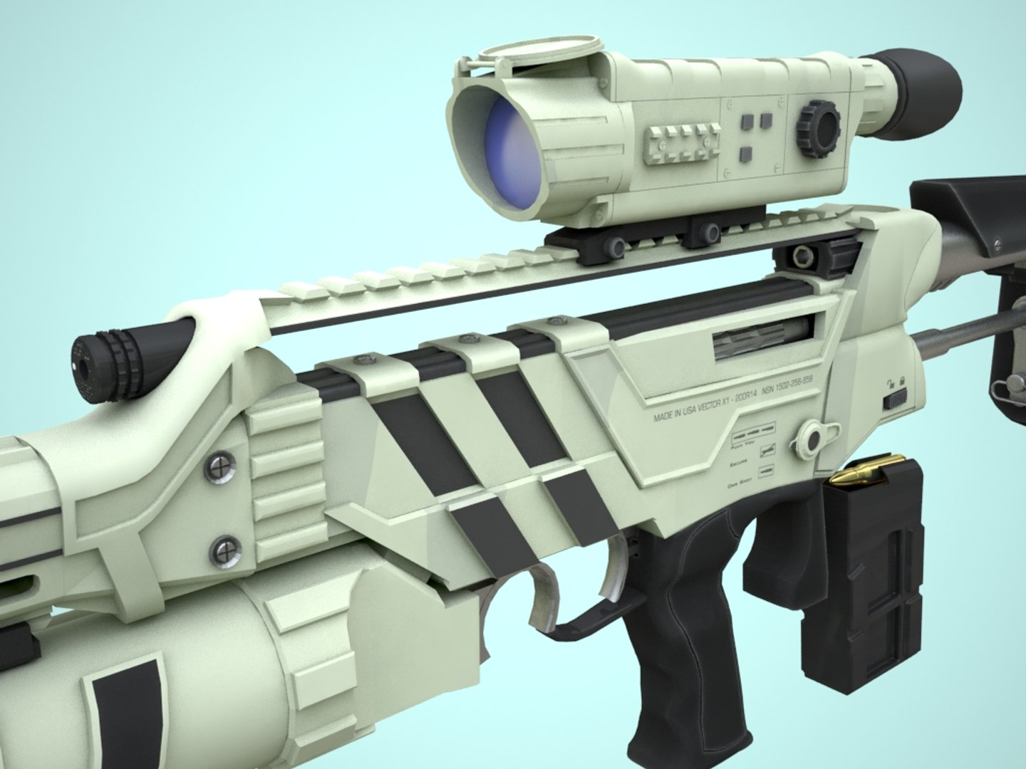3ds Max Rifle Vector X2