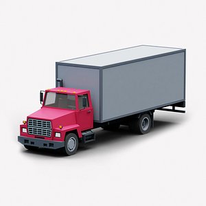 Cartoon Stylized Transporter Truck 3D model