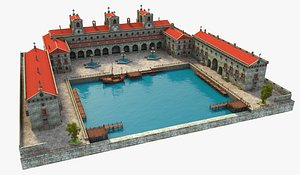 3D Classic Monastery Villa