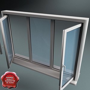 plastic window v3 3d model