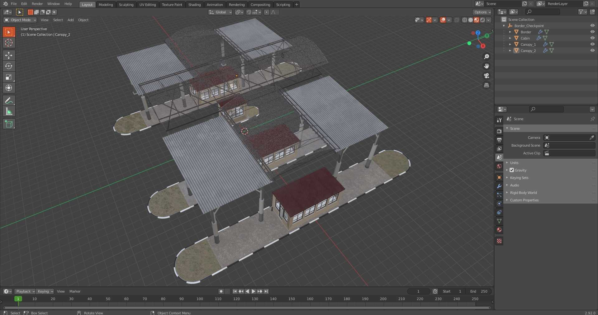 Border Checkpoint 3D Model - TurboSquid 2287231