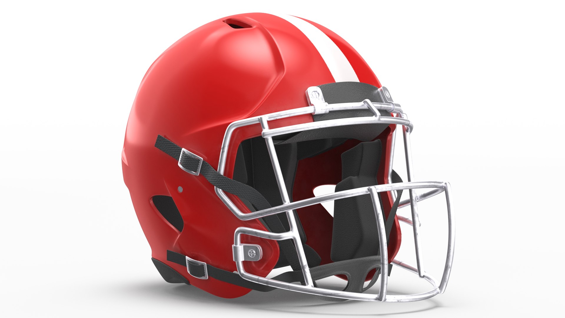 Helmet Red American Football Player(1) 3D model preview