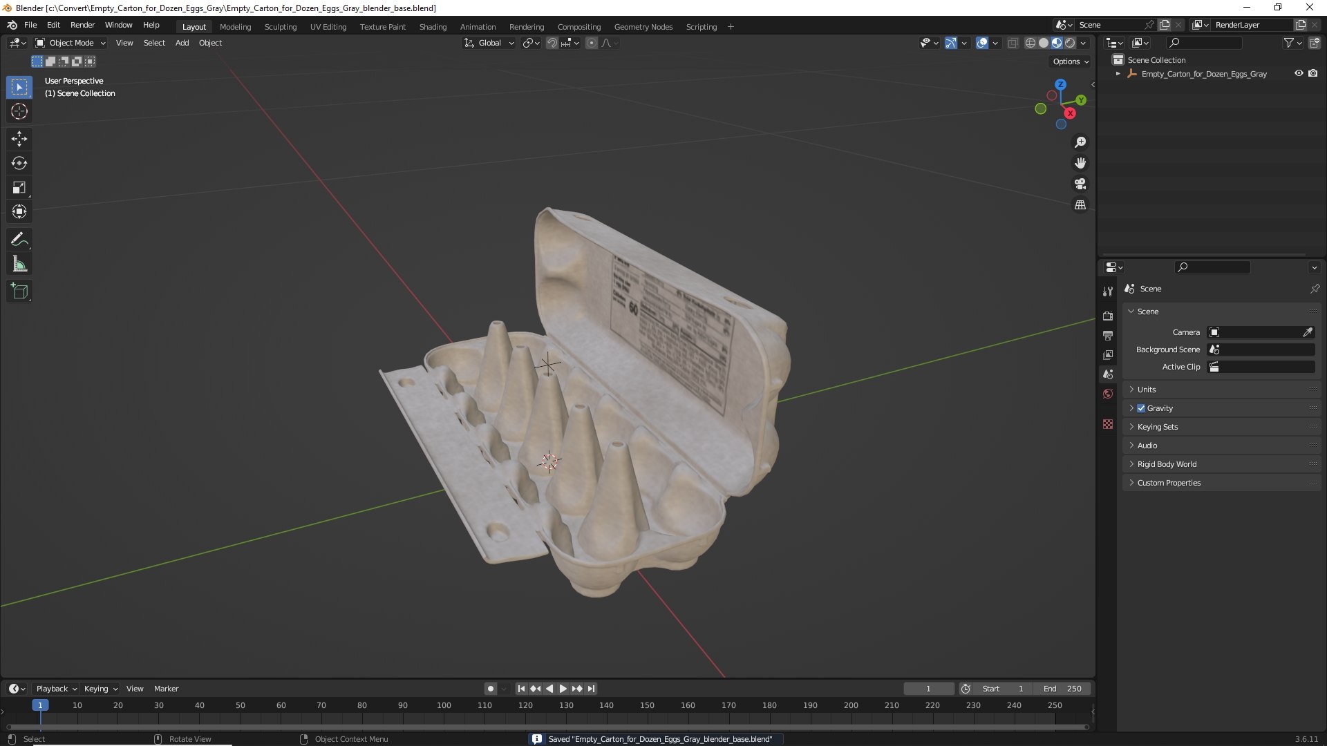Empty Carton for Dozen Eggs Gray 3D model https://p.turbosquid.com/ts-thumb/sh/ldwv8r/jy/empty_carton_for_dozen_eggs_gray_1001/jpg/1784529232/1920x1080/fit_q87/e58aa7d47f83bbc18bb8bdf0f4866dd3cd3c6fe0/empty_carton_for_dozen_eggs_gray_1001.jpg