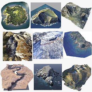 Landscape, mountain, and island BUNDLE