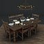 Средневековый реквизит для обеденного стола и стульев