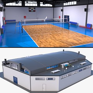 3D Volleyball Court Locker Room