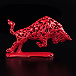 3D bull wireframe v2